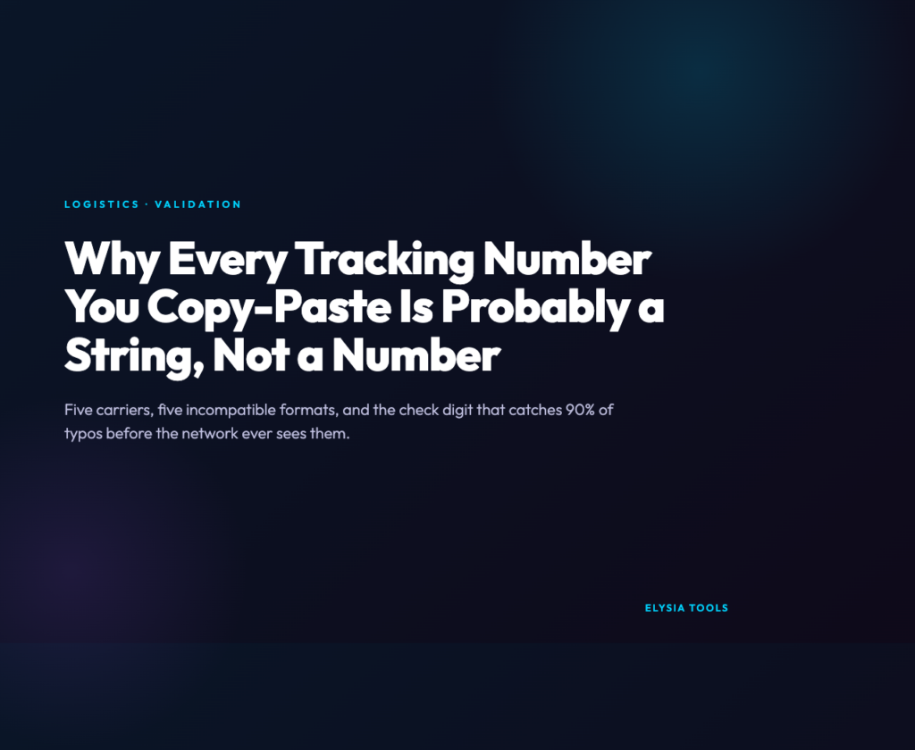 Tracking number validator cover image