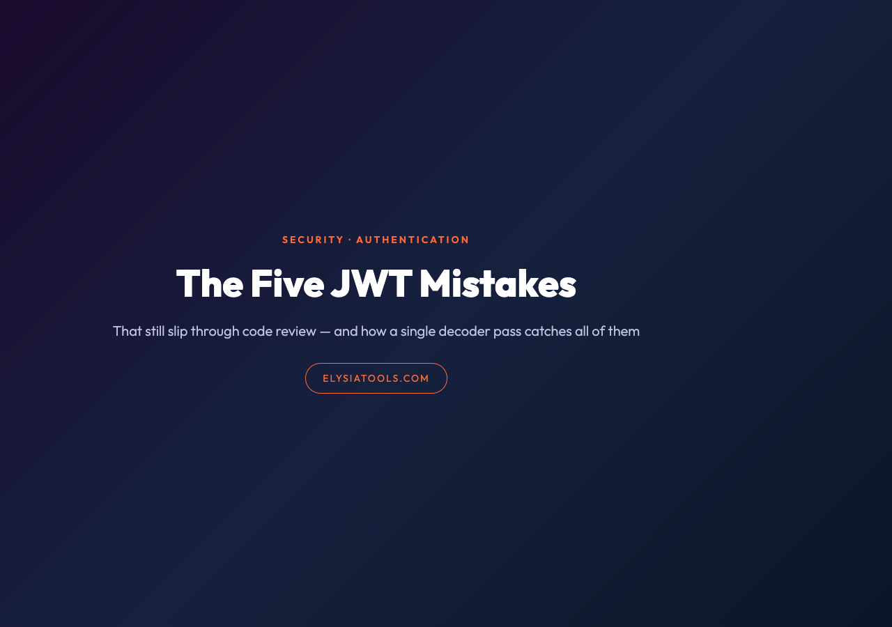 Cover image for JWT security article