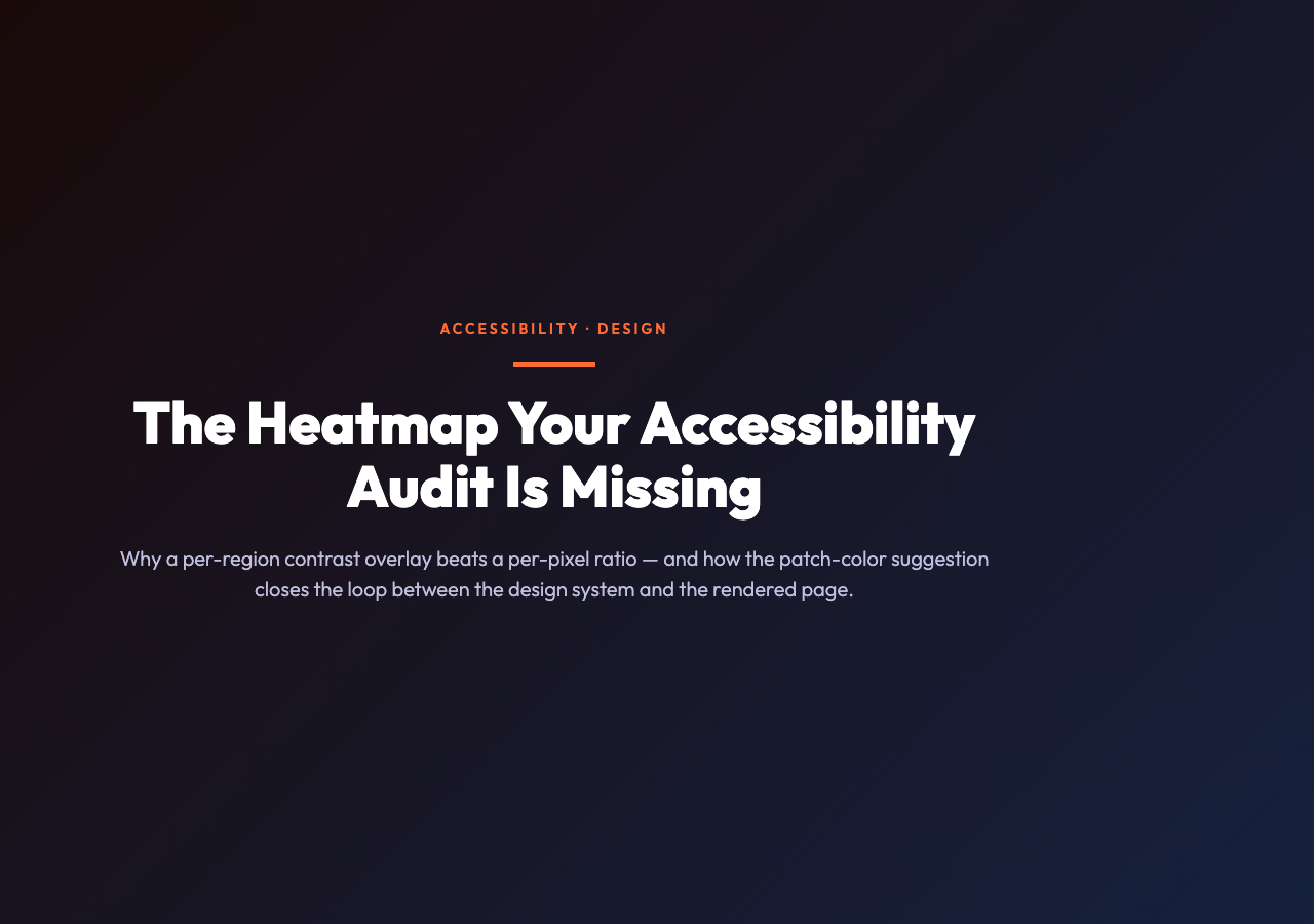 The Heatmap Your Accessibility Audit Is Missing
