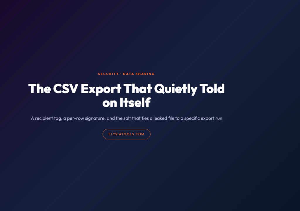 Cover image for CSV/JSON Data Watermarker article