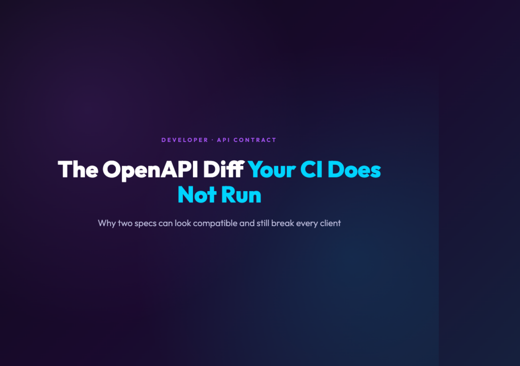 OpenAPI Diff Your CI Does Not Run cover