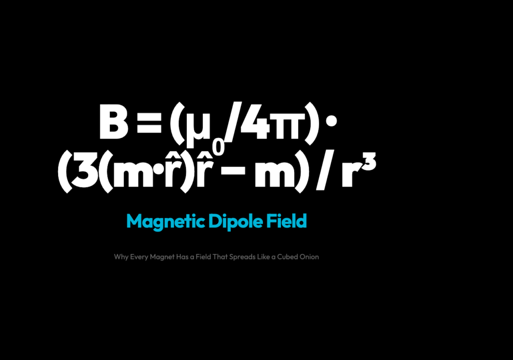 Magnetic Dipole Field Equation Poster