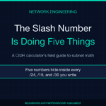 The Slash Number Is Doing Five Things: A CIDR Calculator Field Guide