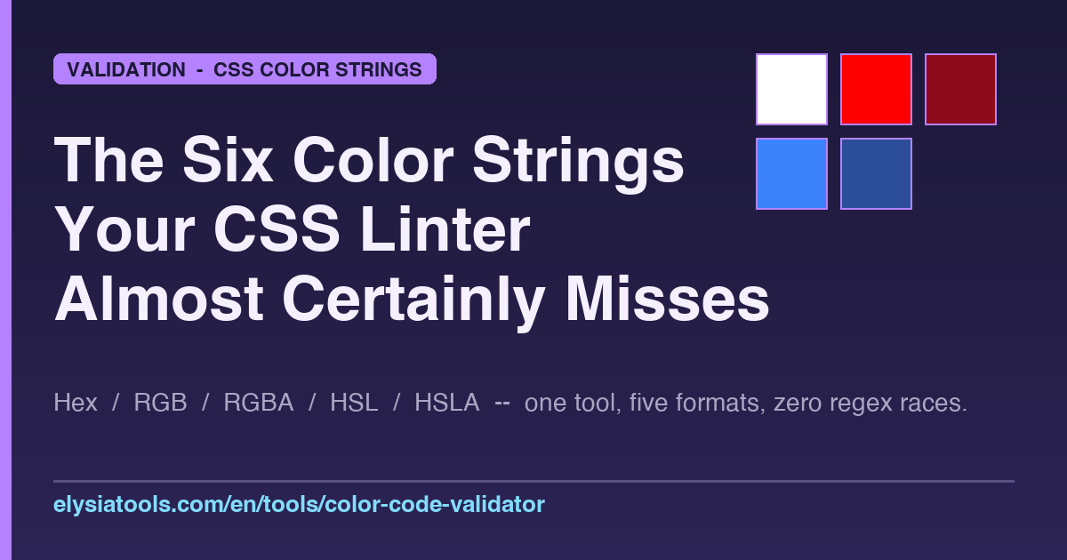 Color Strings R The Six Color Strings Your CSS Linter Almost Certainly Misses - COSESAI