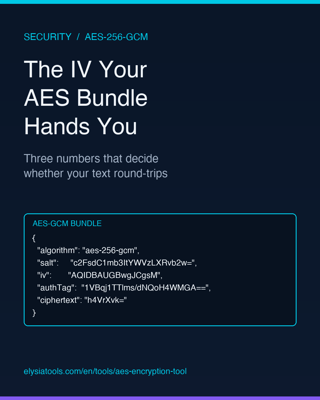 AES Encryption Tool field guide poster showing bundle structure