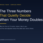 Three numbers that decide when your money doubles: Rule of 72 calculator cover image