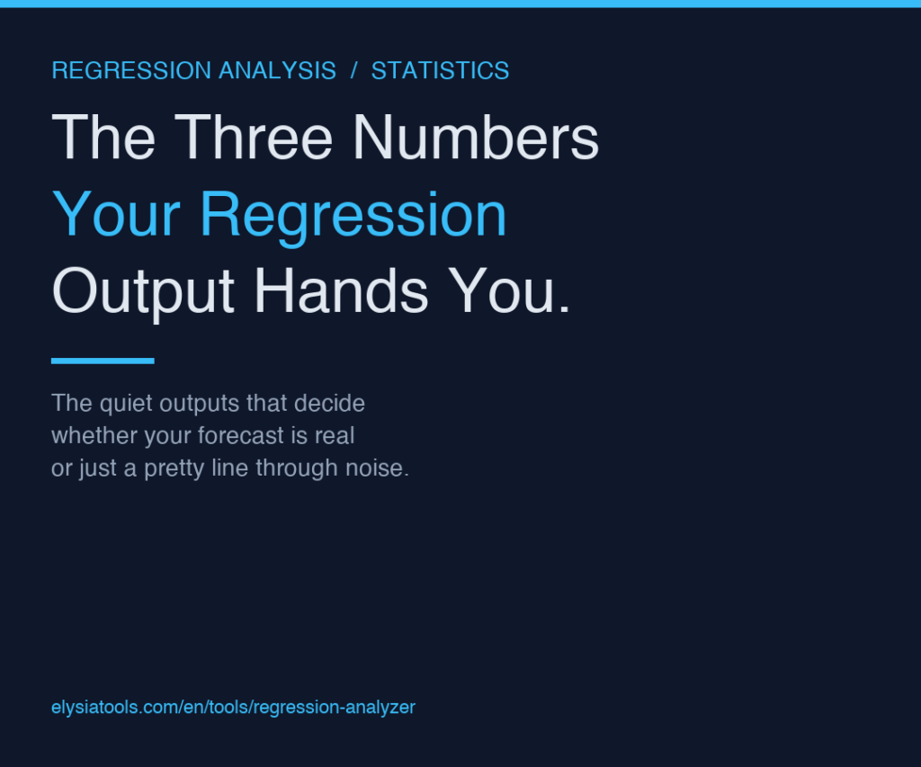 The Three Numbers Your Regression Output Hands You That Decide Whether Your Forecast Is Real