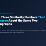 The Three Similarity Numbers That Disagree About the Same Two Paragraphs