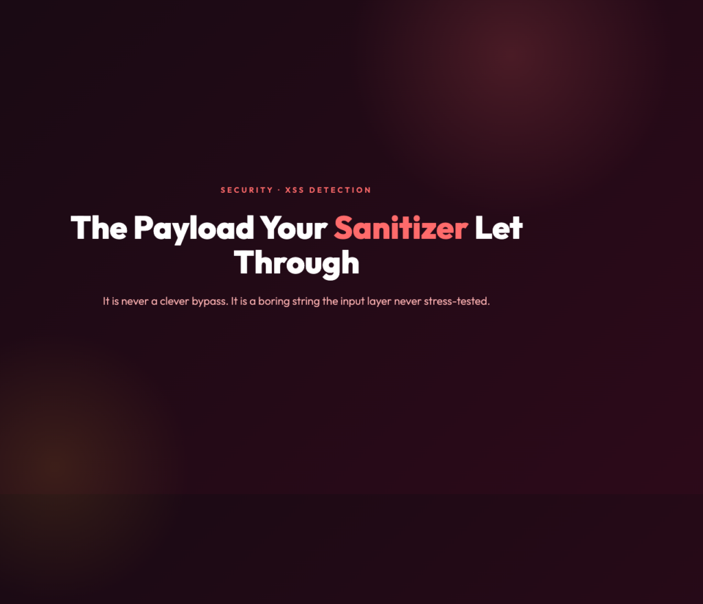 The Payload Your Sanitizer Let Through: Why Boring XSS Still Ships
