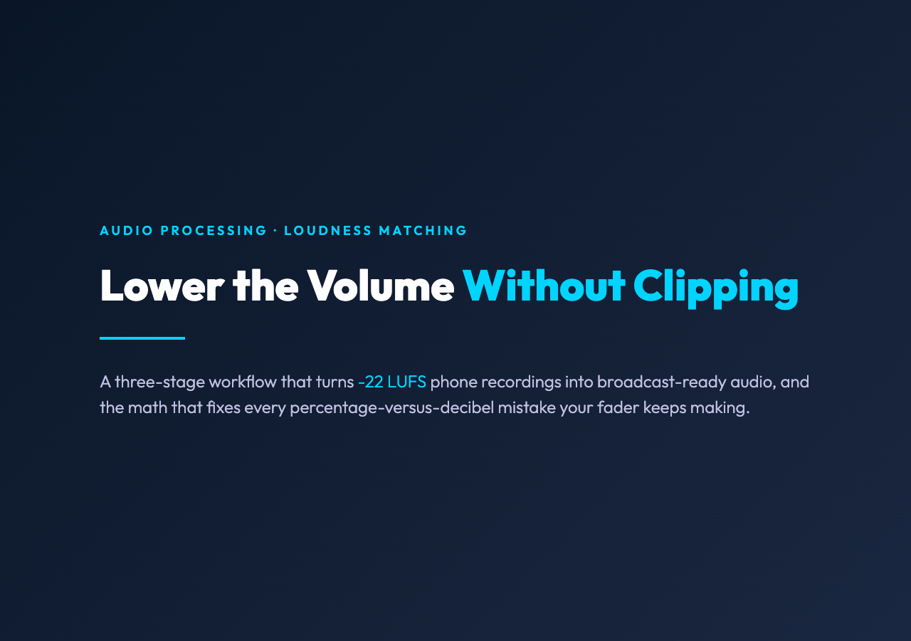 audio volume decrease tool poster