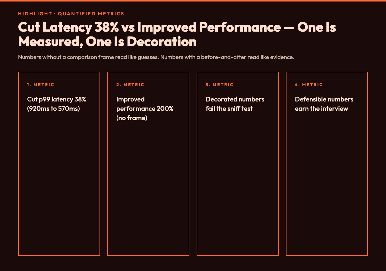 Resume quantified metrics audit lens
