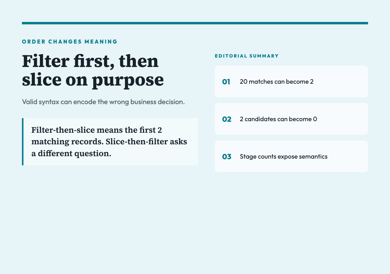 Filter first then slice JSONPath results on purpose