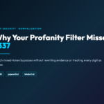 Why Your Profanity Filter Misses 1337 article cover