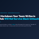 Cover image for Markdown to Slack mrkdwn blog post