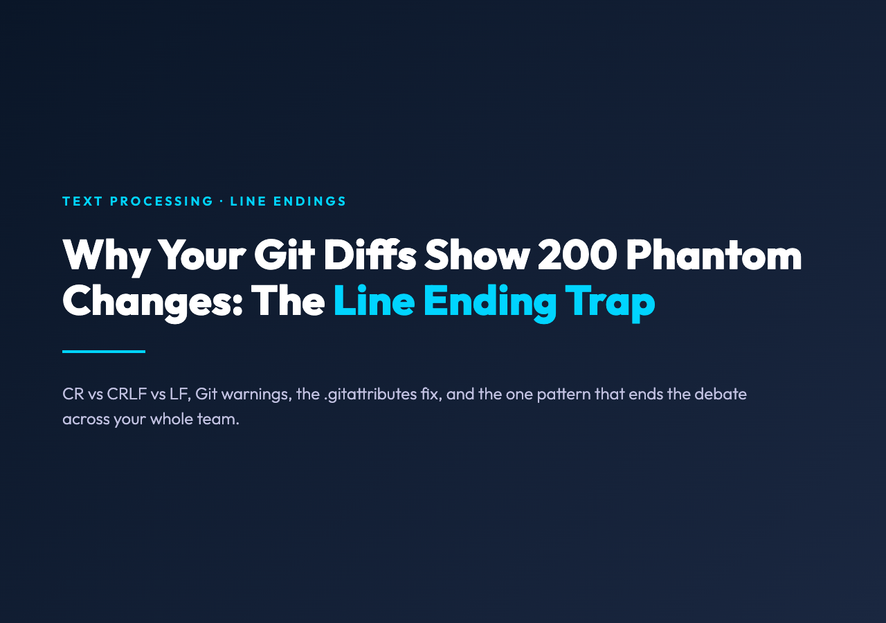 Line Ending Converter — Git diff phantom changes cover image