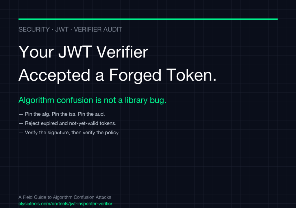 Your JWT Verifier Passed a Forged Token. The Library Did Exactly What It Was Told.