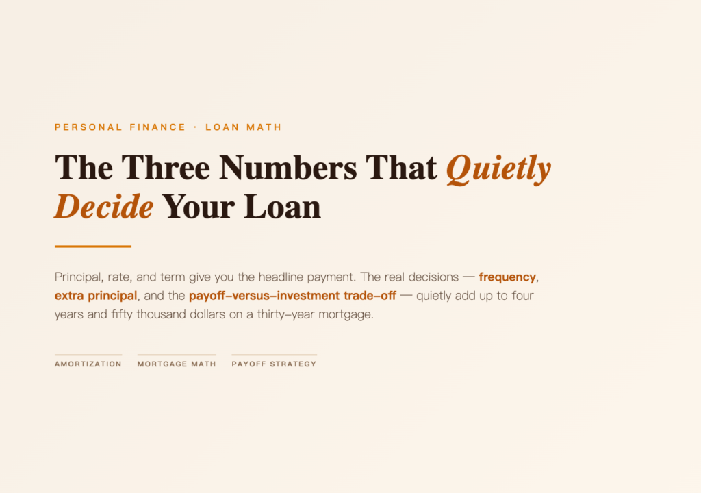 Amortization Schedule Three Numbers That Decide Your Loan cover