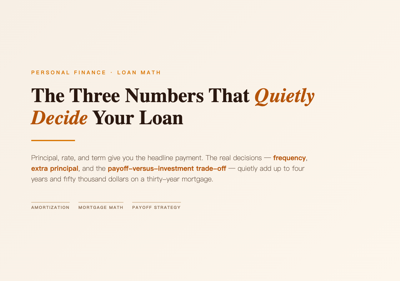 Amortization Schedule Three Numbers That Decide Your Loan cover