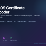X.509 Certificate Decoder — read PEM certs in 30 seconds