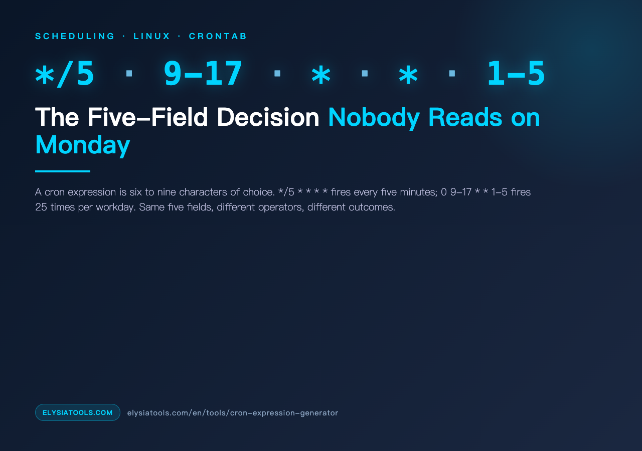 Cron expression generator: the five-field decision