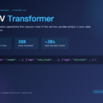 CSV Transformer — six declarative operations that replace most ad-hoc pandas scripts