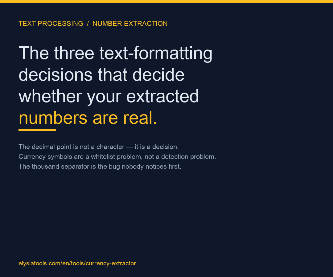 The three text-formatting decisions that decide whether your extracted numbers are real