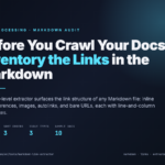 Markdown Link Extractor cover image showing link inventory workflow