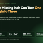 Mulch Gravel Soil Bulk Bag Estimator cover showing depth and bulk bag planning