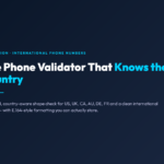 Phone Validator cover — country-aware shape check for international phone numbers