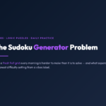 A 1280x900 cover image for an article about how Sudoku generators work and why difficulty settings matter.