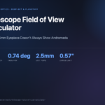 Telescope Field of View Calculator — 8-inch SCT, 25mm eyepiece, deep-sky framing