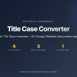 Title Case Converter — AP, Chicago, Wikipedia style rules