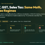 VAT, GST, and Sales Tax: Same arithmetic, three different regimes