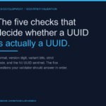 UUID validator: the five checks that decide whether your identifier is real