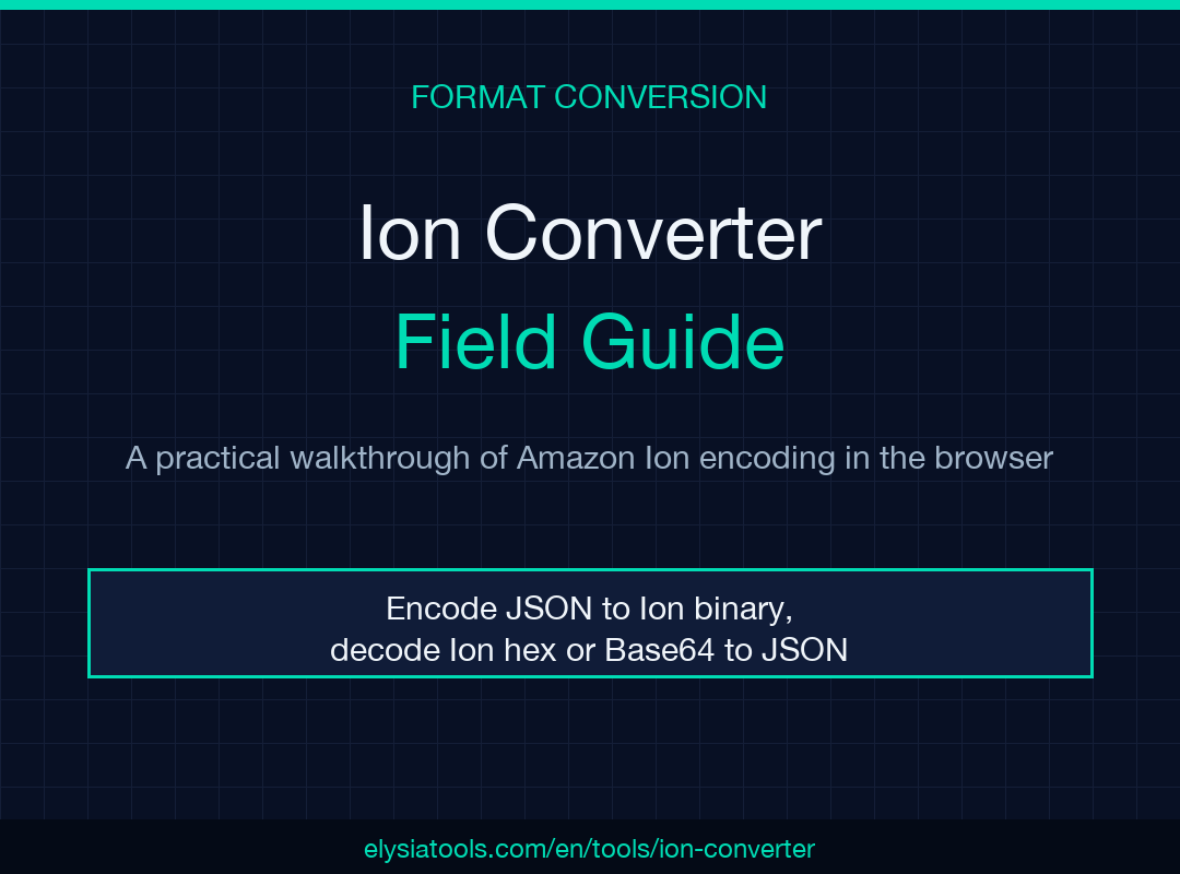 Ion Converter field guide cover poster
