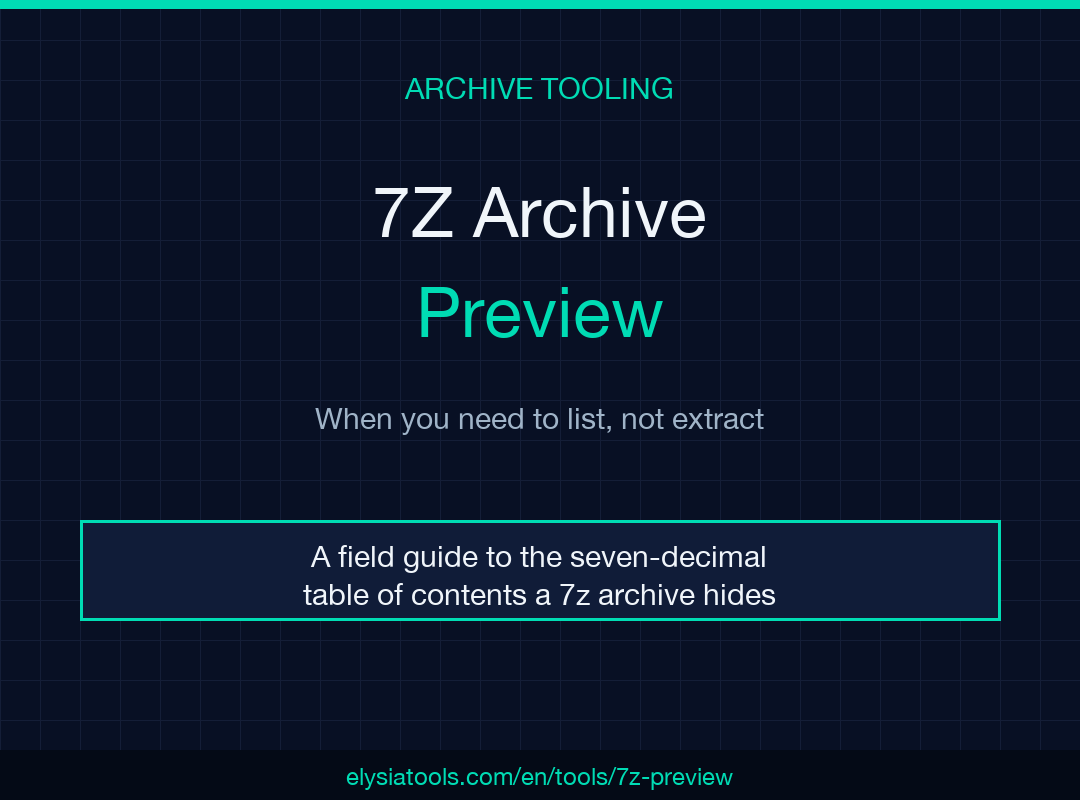 7Z Archive Preview field guide poster