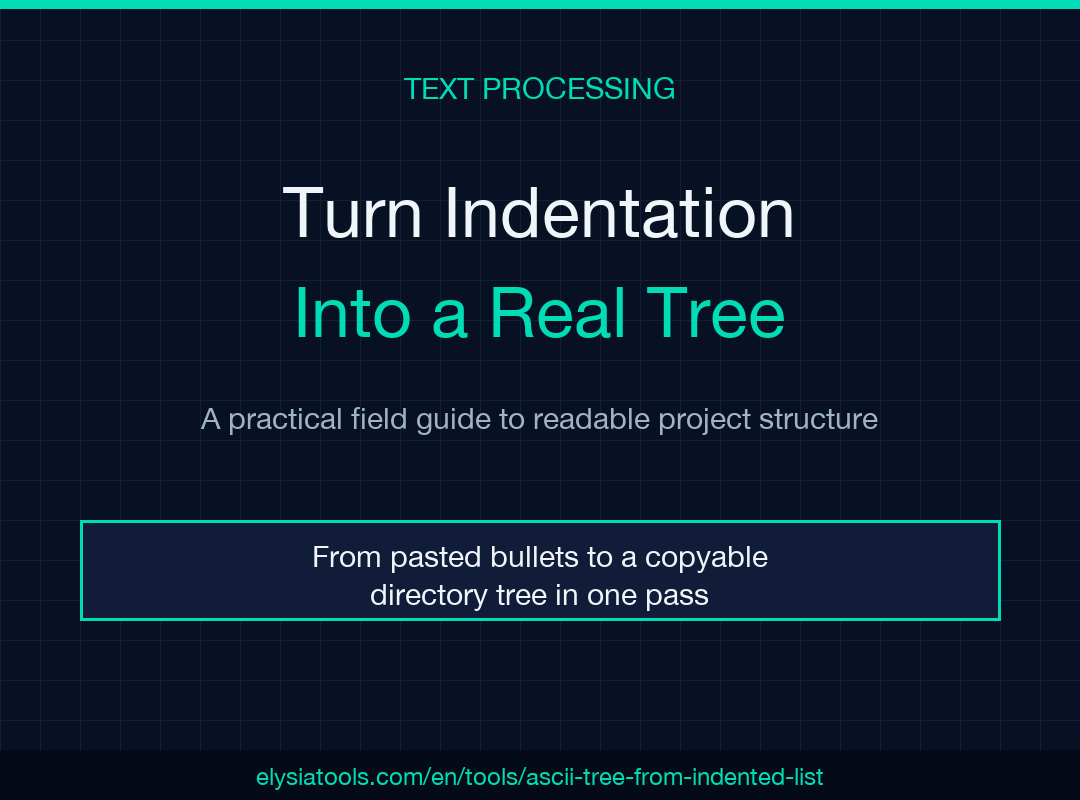 ASCII Tree from Indented List poster — Turn indentation into a real tree