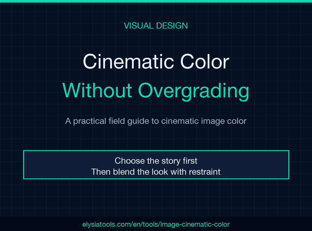 Cinematic Color Grading field guide poster