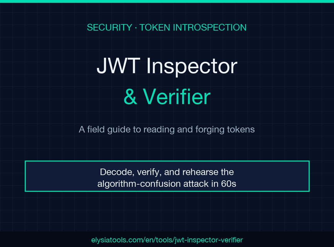JWT Inspector & Verifier — field guide poster