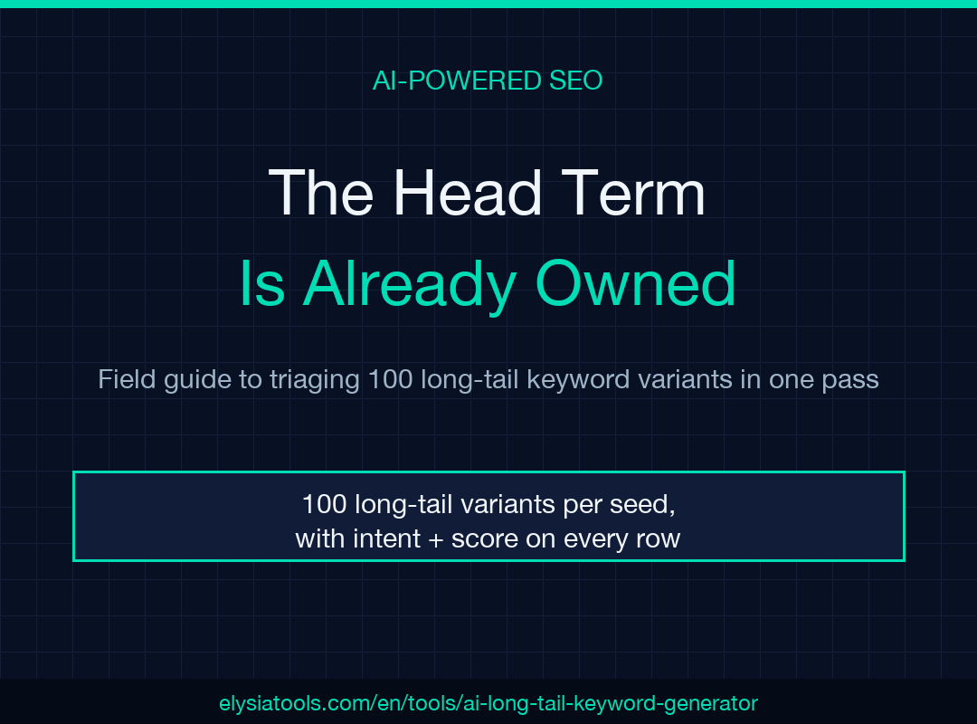 AI Long-tail Keyword Generator field guide: when the head term is already owned