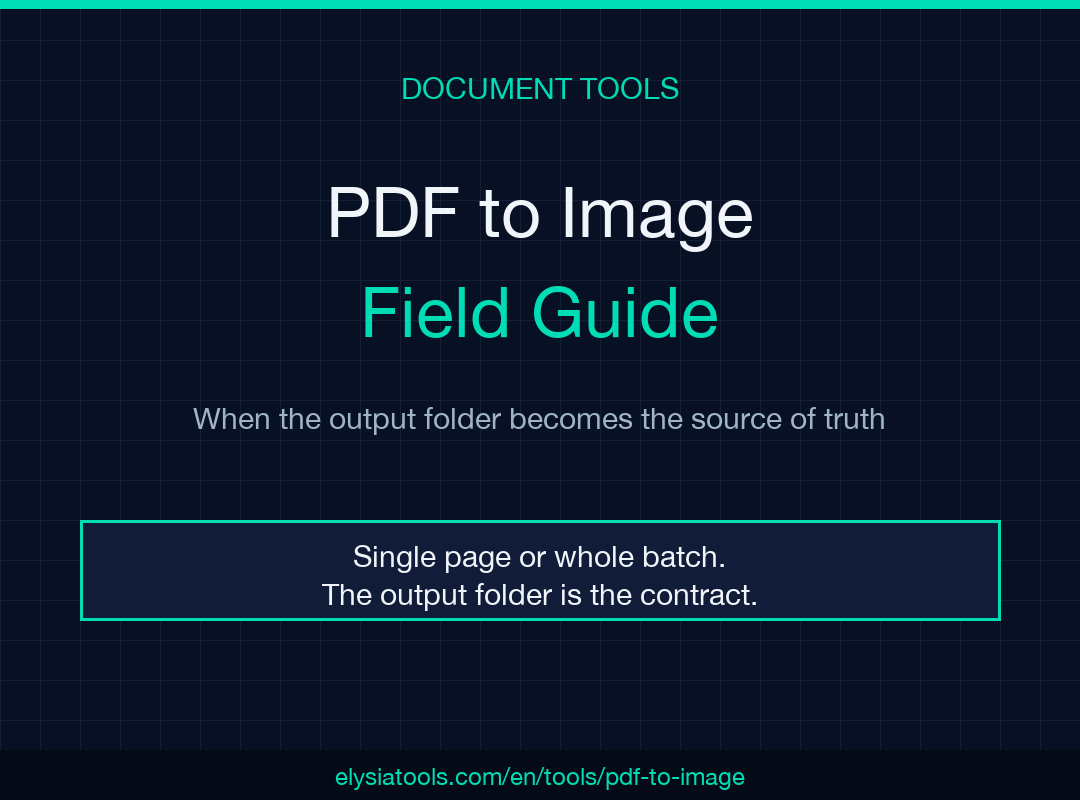 PDF to Image Converter field guide cover