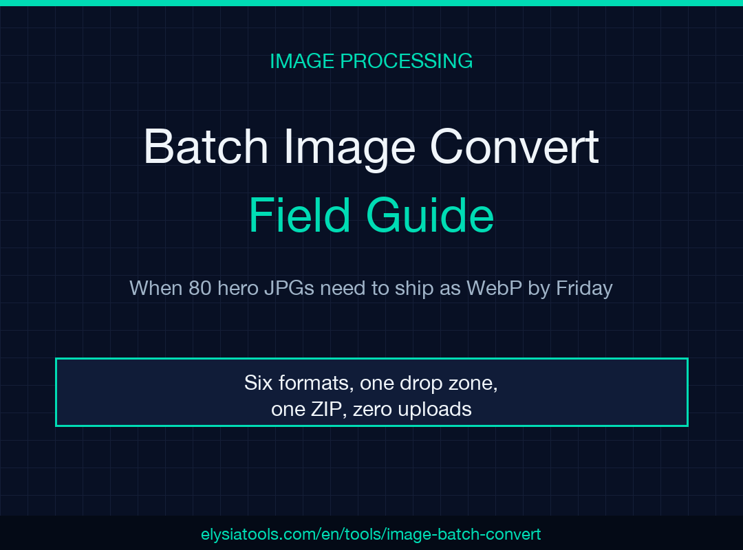 Batch Image Convert field guide poster