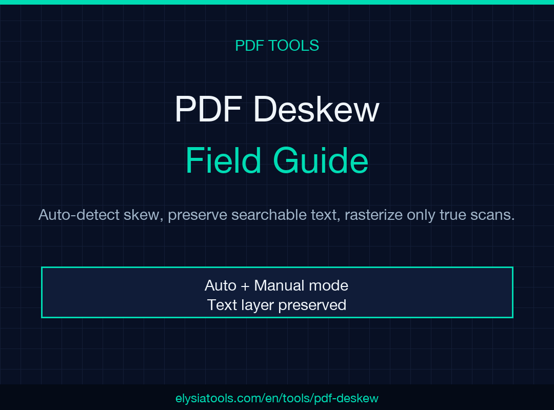 PDF Deskew field guide: scan skew correction with text layer preservation