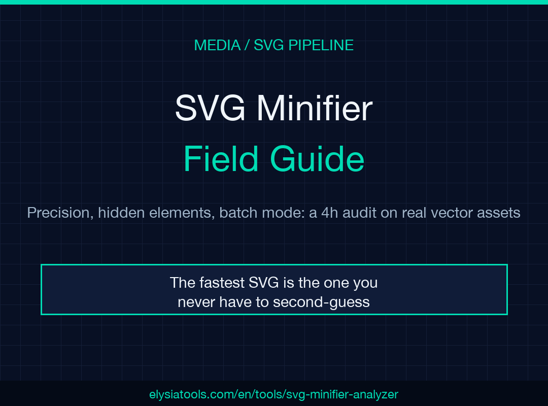 SVG Minifier and Analyzer field guide poster