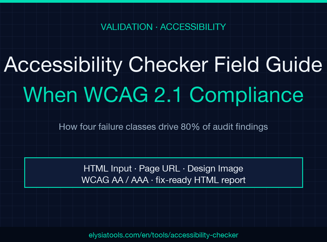 Accessibility Checker field guide