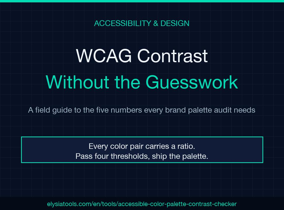 WCAG Contrast Without the Guesswork — a field guide to the five numbers every brand palette audit needs