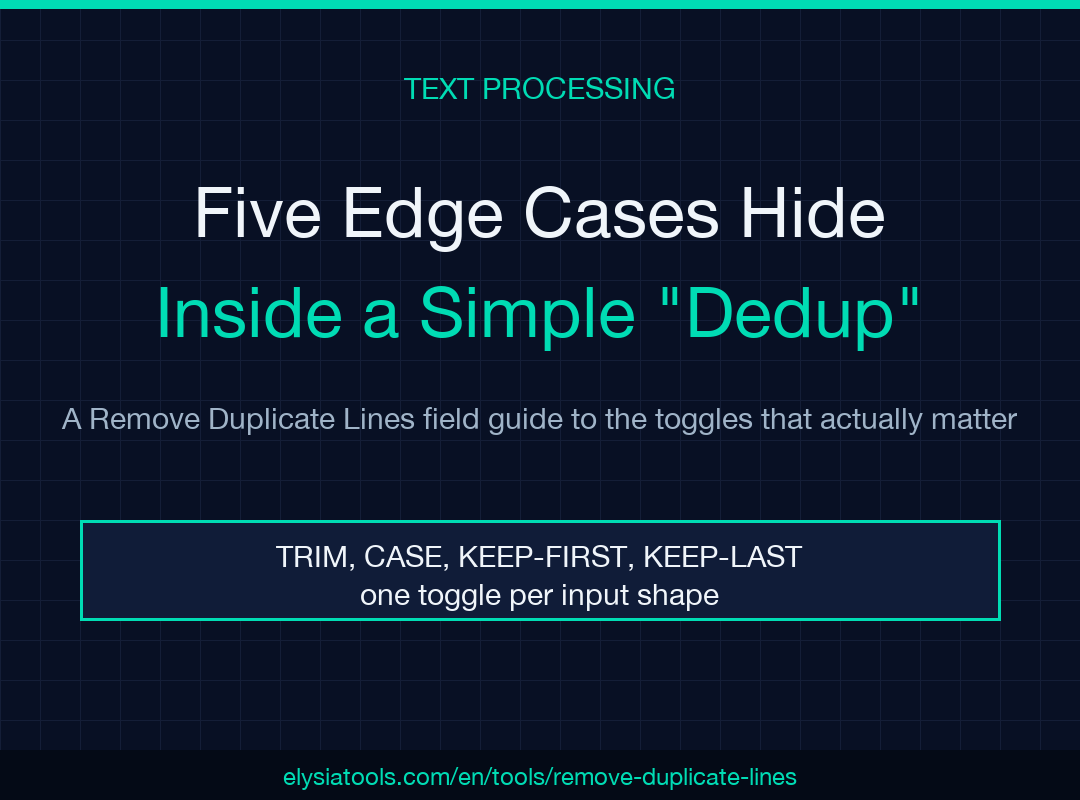 Remove Duplicate Lines field guide hero