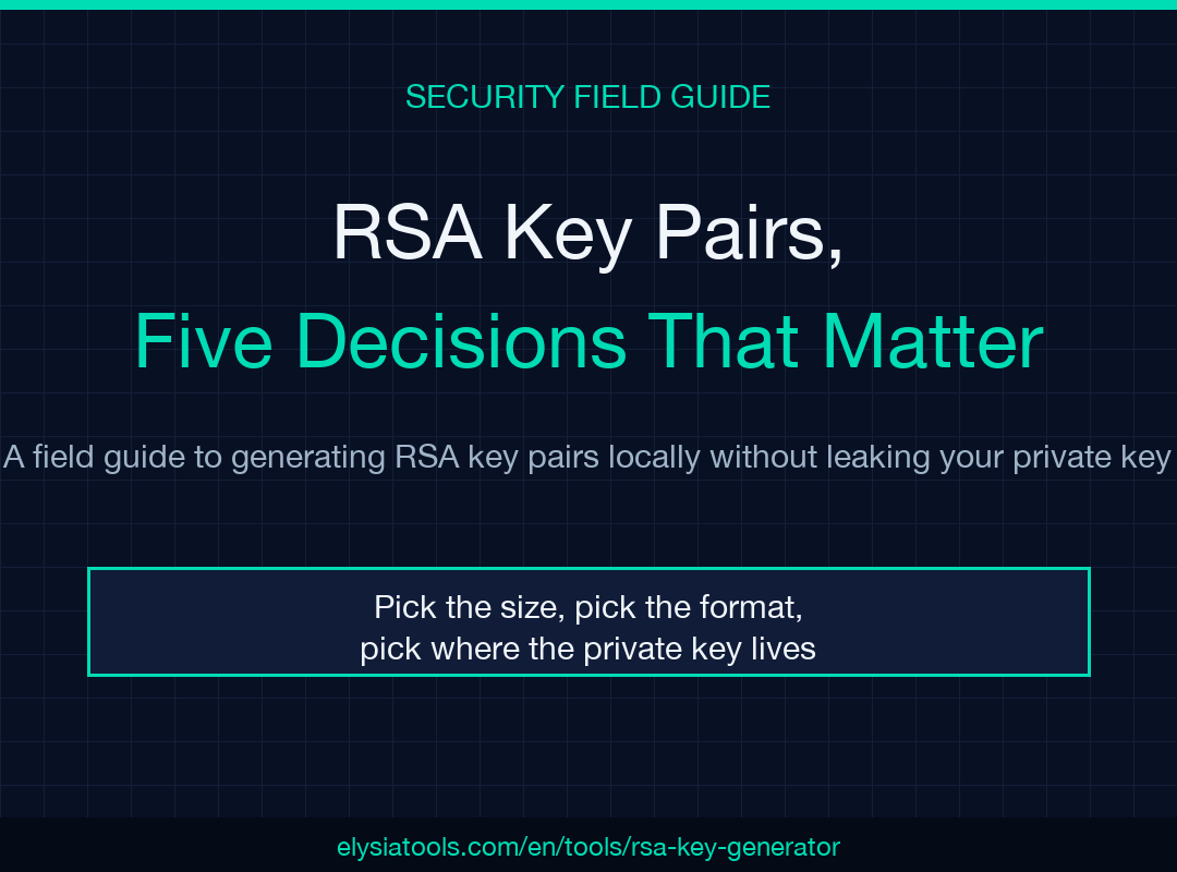 RSA Key Pair Generator field guide poster