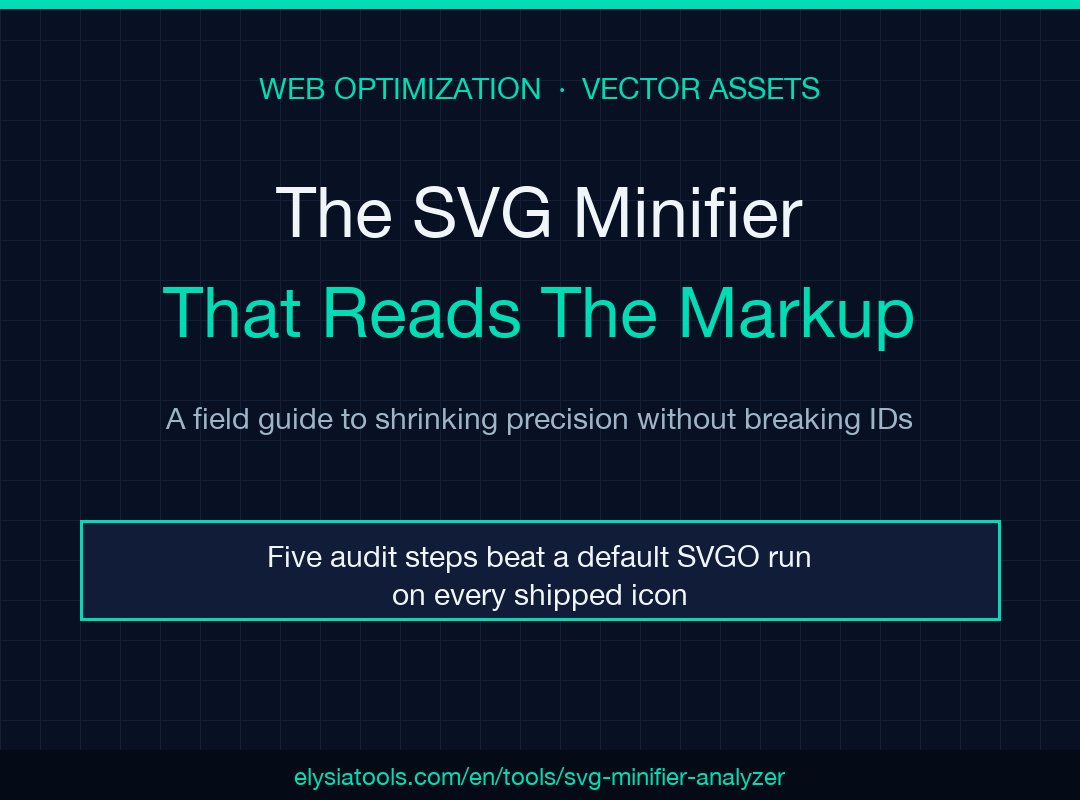 SVG Minifier & Analyzer field guide poster