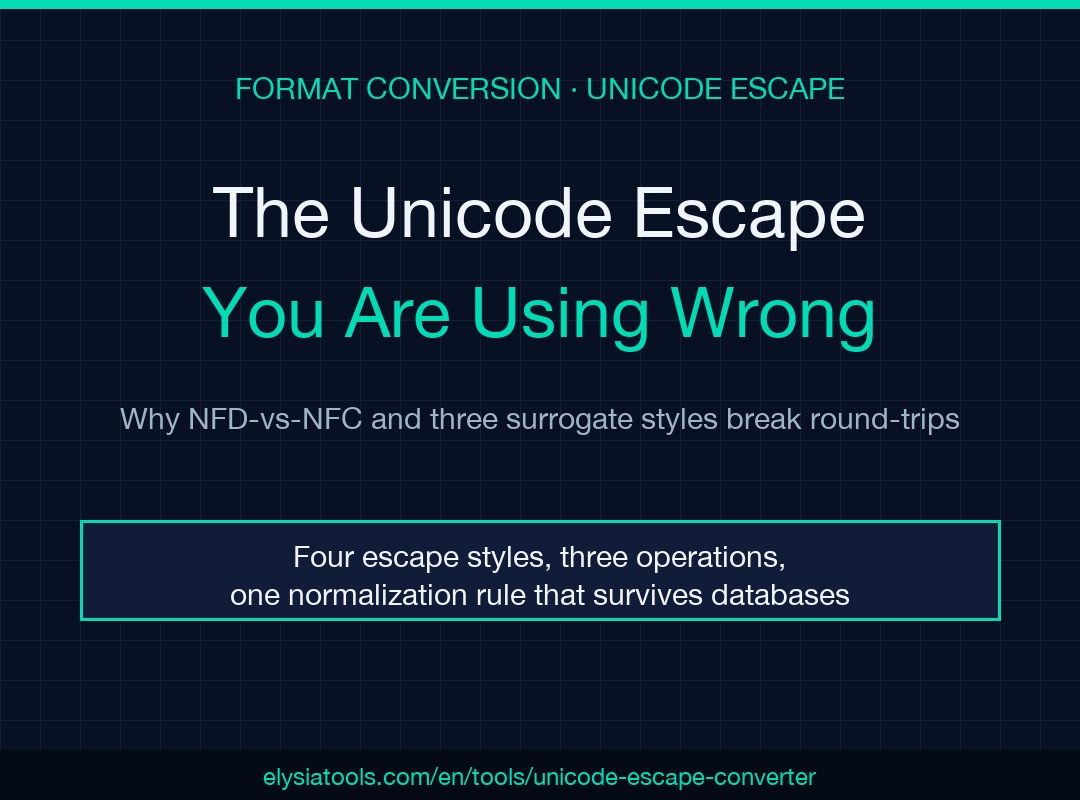 Unicode Escape Converter field guide poster